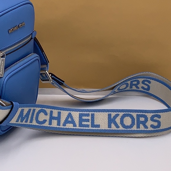 MICHAEL KORS Jet Set Medium Leather Crossbody Bag Flight Sth Pacific NWT - Picture 15 of 16